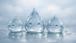 Real Rain Sounds for Kids | Relaxation with Cute Raindrops | Calming Animation for Children