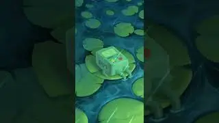 ✨BMO Chillin✨ 💚🩵 #adventuretime #bmo #lofi #rain #animation #pond #digitalart #chillin