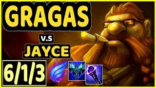 SOAZ (GRAGAS) vs JAYCE - 6/1/3 KDA TOP GAMEPLAY - EUW Ranked GRANDMASTER