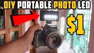 DIY Portable Rechargeable PHOTO LED LIGHT only $1 - using old mobile battery&hearts;️✅✅🇮🇳