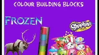 FUN Colour building blocks with Shopkins and Egg Surprises | Playtime FROZEN