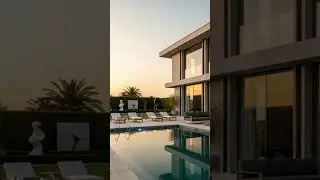 Luxury Modern Villa with Pool 🏡✨ | Dream Home Exterior Tour #Shorts