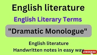 #BA sem5#DramaticMonologue#Termsandconceptsrelatedtopoetry#PU#Pu#GNDUEnglishlelectiveMeetStudyHub