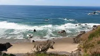 ⁴ᴷ⁶⁰ Hiking to Crescent Beach in Ecola State Park, Oregon