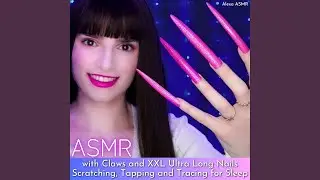 ASMR Scratching, Tapping and Tracing a Glitter Acrylic Sheet with XXL Coffin Nails