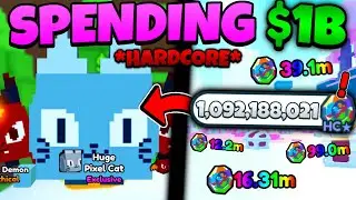 *NEW* SPENDING $1B RAINBOW COINS IN HARDCORE PET SIMULATOR X!