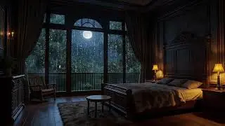 Black Screen Heavy Rain & Thunderstorm | 10 Hours No Ads Rain Sounds for Deep Sleep