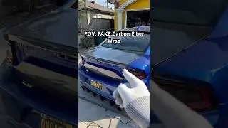 FAKE Carbon Fiber Wrap🤔 #wrap #fake #carbonfiber #vinyl