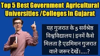 Top 5 Best Government  Agricultural Universities /Colleges In Gujarat | favorite 5 list