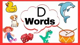 Letter D |Words that START WITH letter D| learn Alphabet| Trace the letter in the Alphabets|phonics