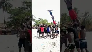 Humans tower broke #acrobatics #funny #loveyourself #stunt #world #beach #tricking #sports #mobile