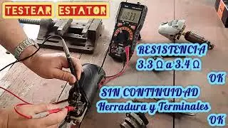 Probar falla ESTATOR ROTOR Motor evaluar detectar corto bobinas AMOLADORA Skil 9002 650w ver descrip