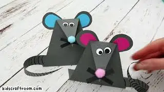 3D Paper Mouse For Kids (Free Printable Template)