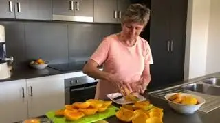 How to Cut and Freeze Fresh Mango FAST using a drinking glass!