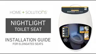 Home + Solutions Elongated Nightlight Toilet Seat Video