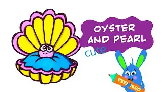 How to draw a cute Oyster with Pearl || Easy step by step