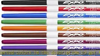 Expo Low Odor Dry Erase Markers, Fine Tip, Assorted Colors, 12 Count