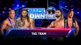 Roman Reigns & Kurt Angle vs Seth Rollins & Stone Cold Steve Austin | WWE 2K25 Tag Team Match