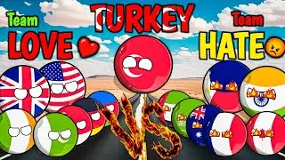 Which countries love ❤ & hate 😡 the Turkey 🇹🇷 (And Why!) | #countryballs #geography #turkey