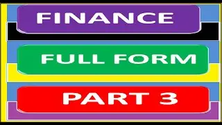 Part3 Account full form | list of full form | account & finance & banking abbriviation