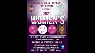 COGOP BVI District Presents: 2021 Women's Conference - RISE UP,  STEP UP,  SPEAK UP