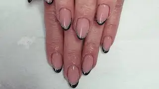 Doing my nails CJP Rubber It and Gel paint French