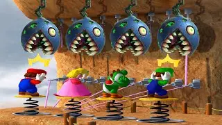 Mario Party 8 Minigames Battle - Mario Vs Peach Vs Yoshi Vs Luigi (Hardest Difficulty)