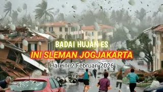 GEMPAR..!! HUJAN ES & BADAI TERJANG KAB SLEMAN JOGJAKARTA