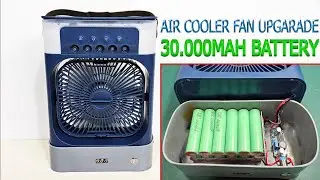 Upgrade  Air Cooler Fan with  4.2v 10.000mAh Battery