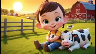 Baby Cow Say Moo Moo Moo | Farm Animal Song for Kids | Mooing Fun Nursery Rhyme
