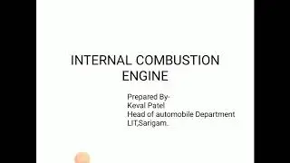 I.C engine. Working and construction.