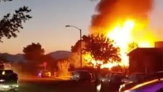Fire in Ridgecrest after California earthquake Friday
