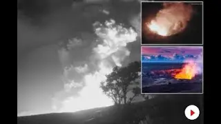 HAWAII VOLCANO ERUPTION KĪLAUEA BLOWS TOP SPEWING ASH INTO SKY WITH 'GLOW IN CRATER'
