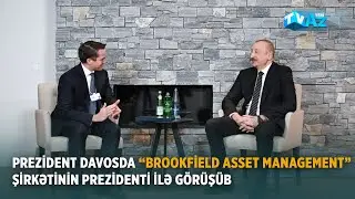PREZİDENT DAVOSDA &ldquo;BROOKFİELD ASSET MANAGEMENT&rdquo; ŞİRKƏTİNİN PREZİDENTİ İLƏ G&Ouml;R&Uuml;Ş&Uuml;B
