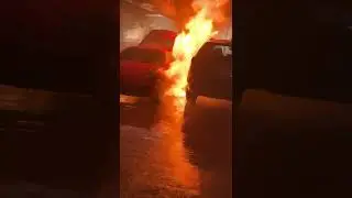 Porsche 911 GT3  on fire. Very sad day for the Porsche  community.