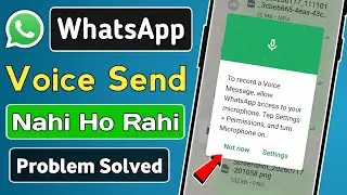 Whatsapp voice message not working | How to fix whatsapp voice message not sending