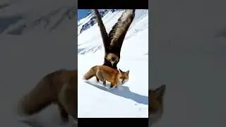 Eagle Hunts Fox on Snowy Mountain 🦅🦊❄️ | Frozen Survival
