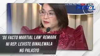 'De facto martial law' remark ni Rep. Leviste binalewala ng Palasyo | TV Patrol