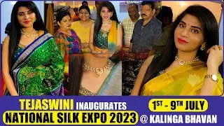 Actress Tejaswini Inaugurates National Silk Expo 2023 At Kalinga Bhavan | Hybiz tv