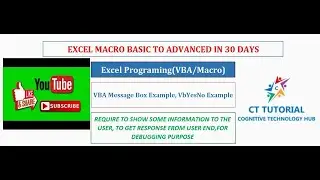 Excel VBA MsgBox and VbYesNo Button|| How to use VBA MsgBox with VbYesNo button.