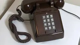 Vintage Premier Brown Push Button Phone 1994 Demo Video