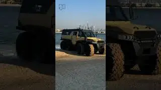 8X8 MONSTER TRUCK, DRIVE in WATER 💦😱🔥🔥🔥🔥 #shorts #video #edit #trending #truck #monster #8x8 #car