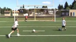 U9 SOCCER GIRL PLAYING UP 2 YEARS ON U11 GAME HIGHLIGHTS