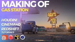 Making of Roy Station Redshift C4D Enviroment Tutorials