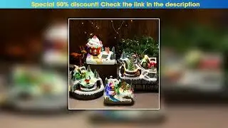 Discount Christmas rotating resin luminous music box ornament, rotating small train ornament&bull;&bull;&bull;&bull;&bull;&bull;&bull;