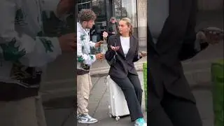 Give rose 🥀to strangers on airport #shorts #viralprank #lemeetlesshansi