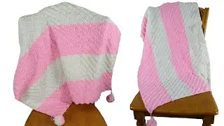 How to loom knit a blanket with ALIMELT New Design Round Knitting Loom Steep Diagonal Stitch Pattern