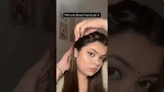 Quick go-to 1-Min Braid Hairstyle 🎀 #easyhairstyle #quickhairstyle #hairhacks #everydayhair