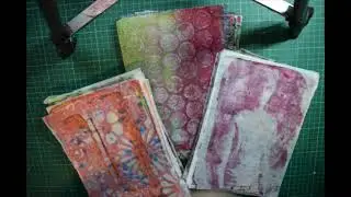 Fonds réalisés à la Gell press sur papier de soie