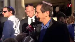 MK Herzog Vists Scene of Har Nof Terror Attack